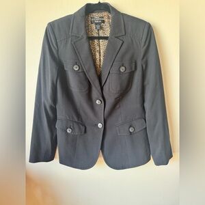 Style & Co. Black Pinstripe Blazer with Button Details